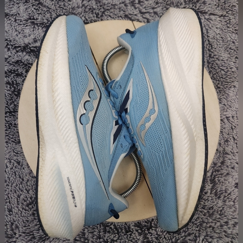 Saucony Triumph 21 Bluelight Mauve Running Shoes Women's Size 7.5 - Picture 5 of 9